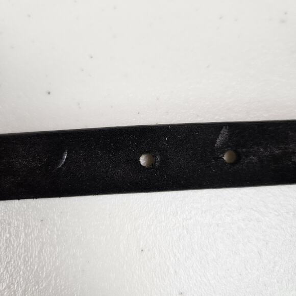 Polo Ralph Lauren Belt Womens M Suede Leather Rhinestone Western Black NFR Rodeo